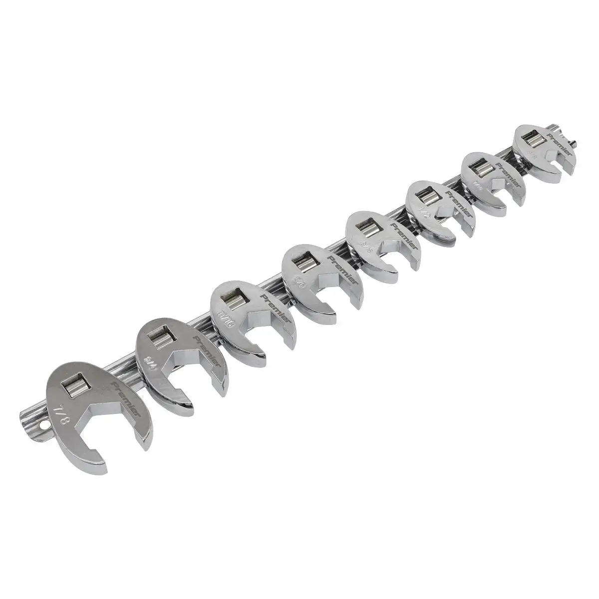 Sealey Premier Crow's Foot Spanner Set 8Pc 3/8"Sq Drive Imperial 1
