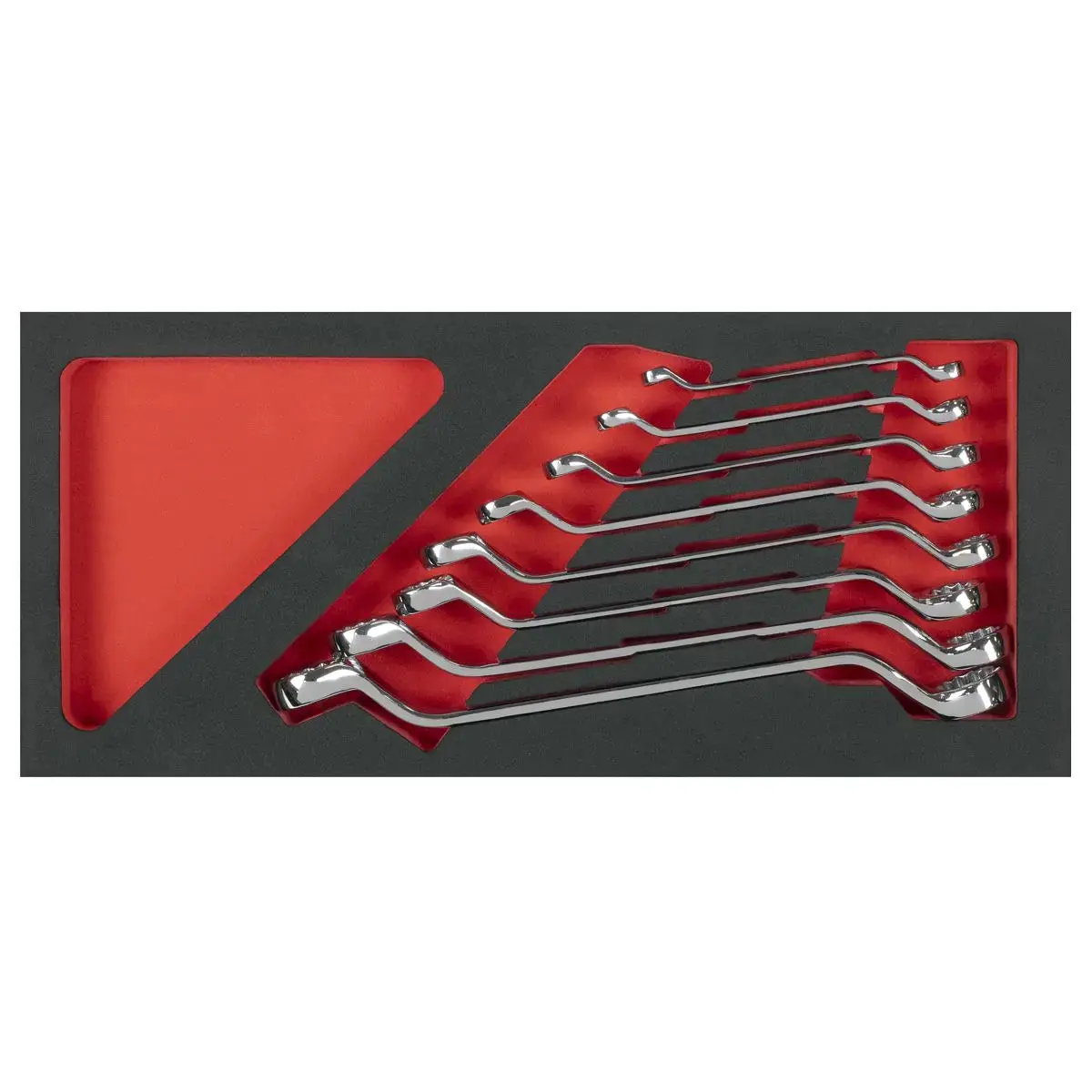 Sealey Premier Deep Offset Spanner Set With Tool Tray 8Pc 1