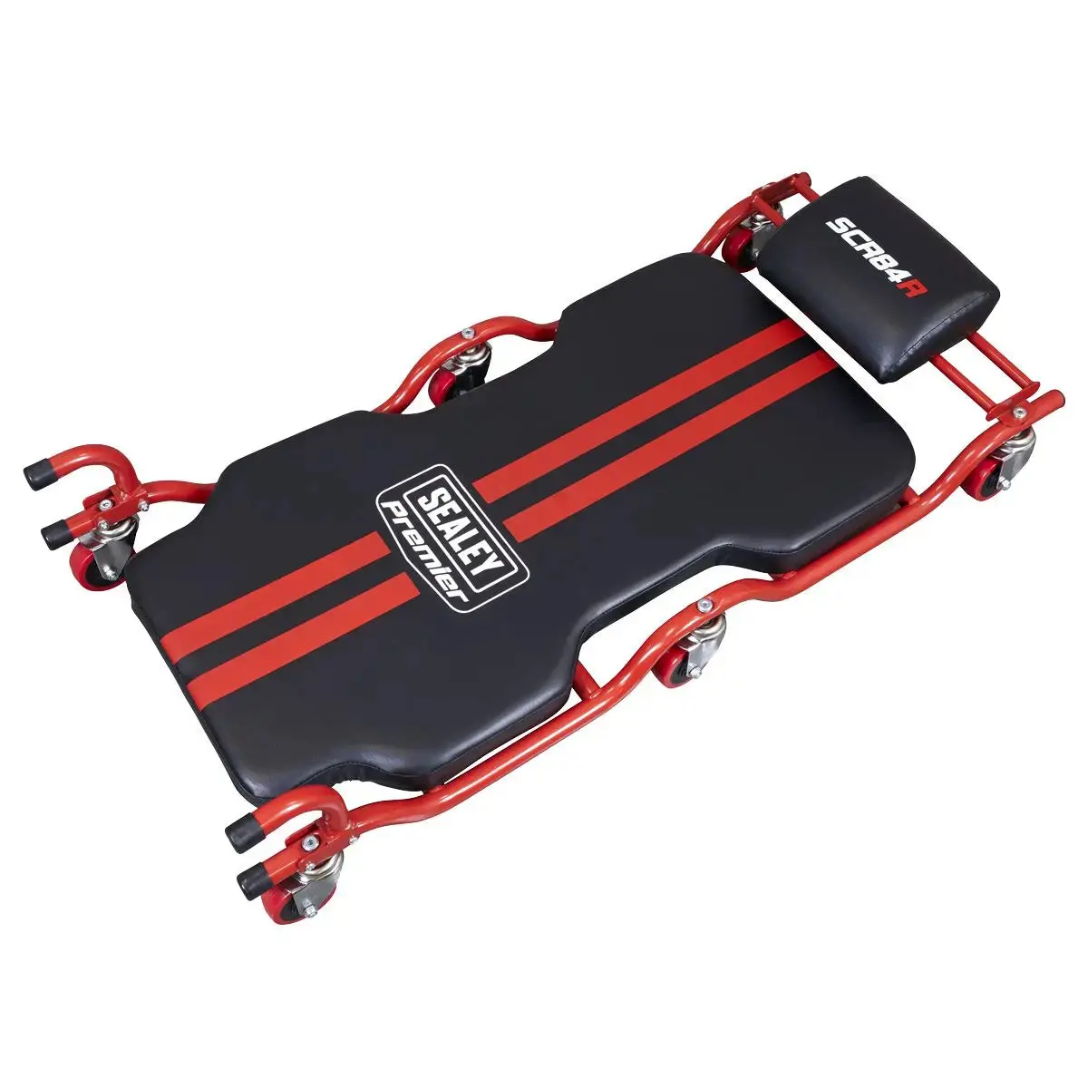 Sealey Premier Deluxe Steel Creeper With 6 Wheels & Headrest 1