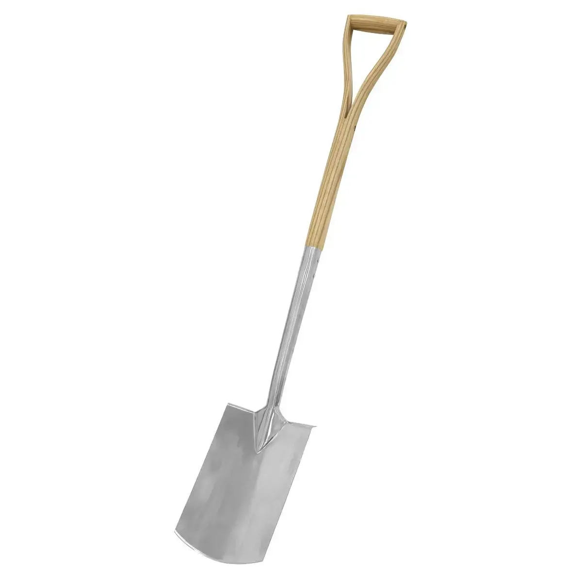 Sealey Premier Digging Spade With Ash Y Handle & Stainless Steel Blade 1