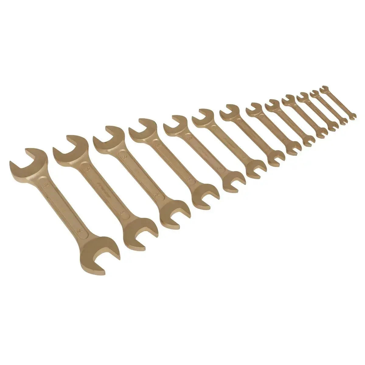 Sealey Premier Double Open-End Spanner Set 13Pc - Non-Sparking 1