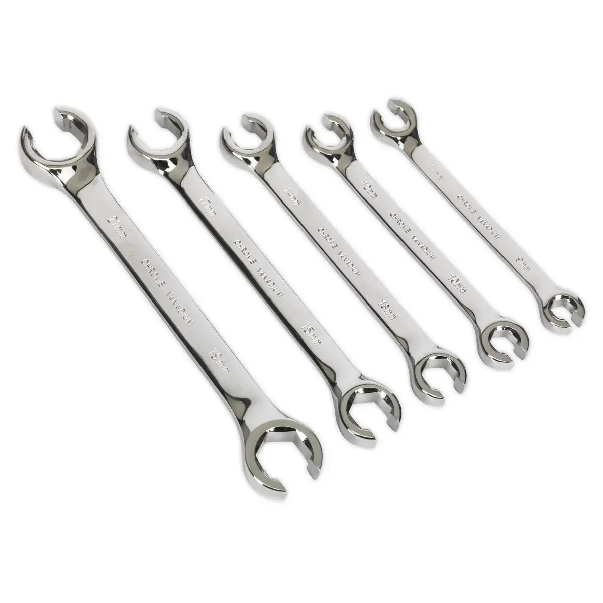 Sealey Premier Flare Nut Spanner Set 5Pc Metric 1