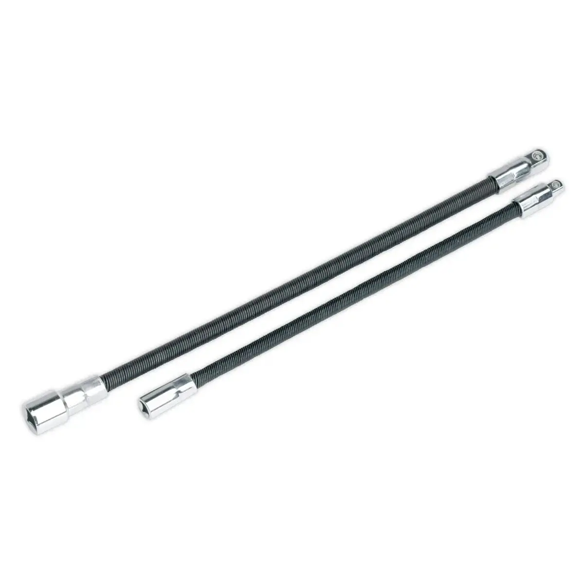 Sealey Premier Flexible Extension Adaptor Set 2Pc 1/4"Sq X 254Mm & 3/8"Sq X 305Mm 1