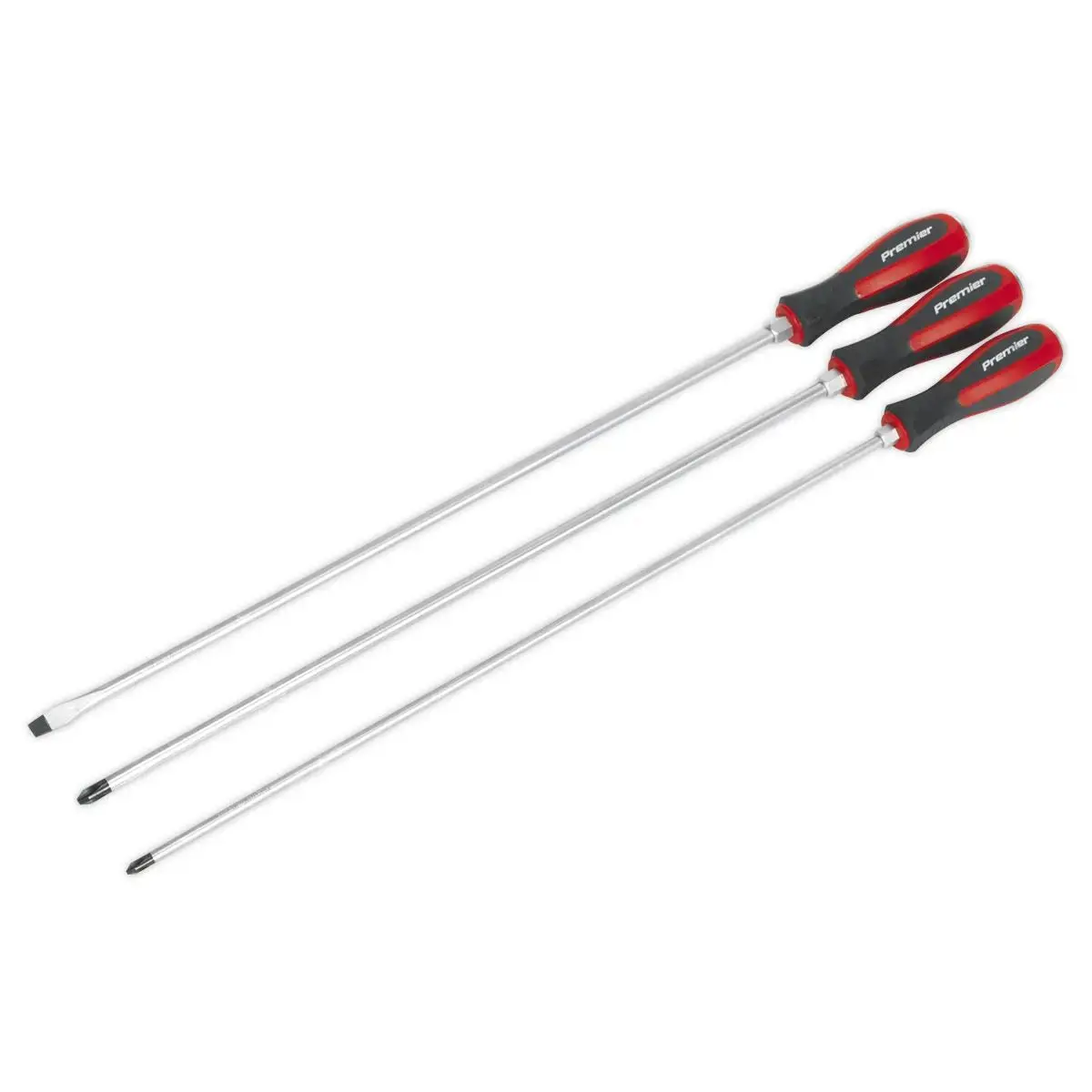 Sealey Premier Hammer Thru Screwdriver Set 450Mm 3 Piece Slotted Pozi 1