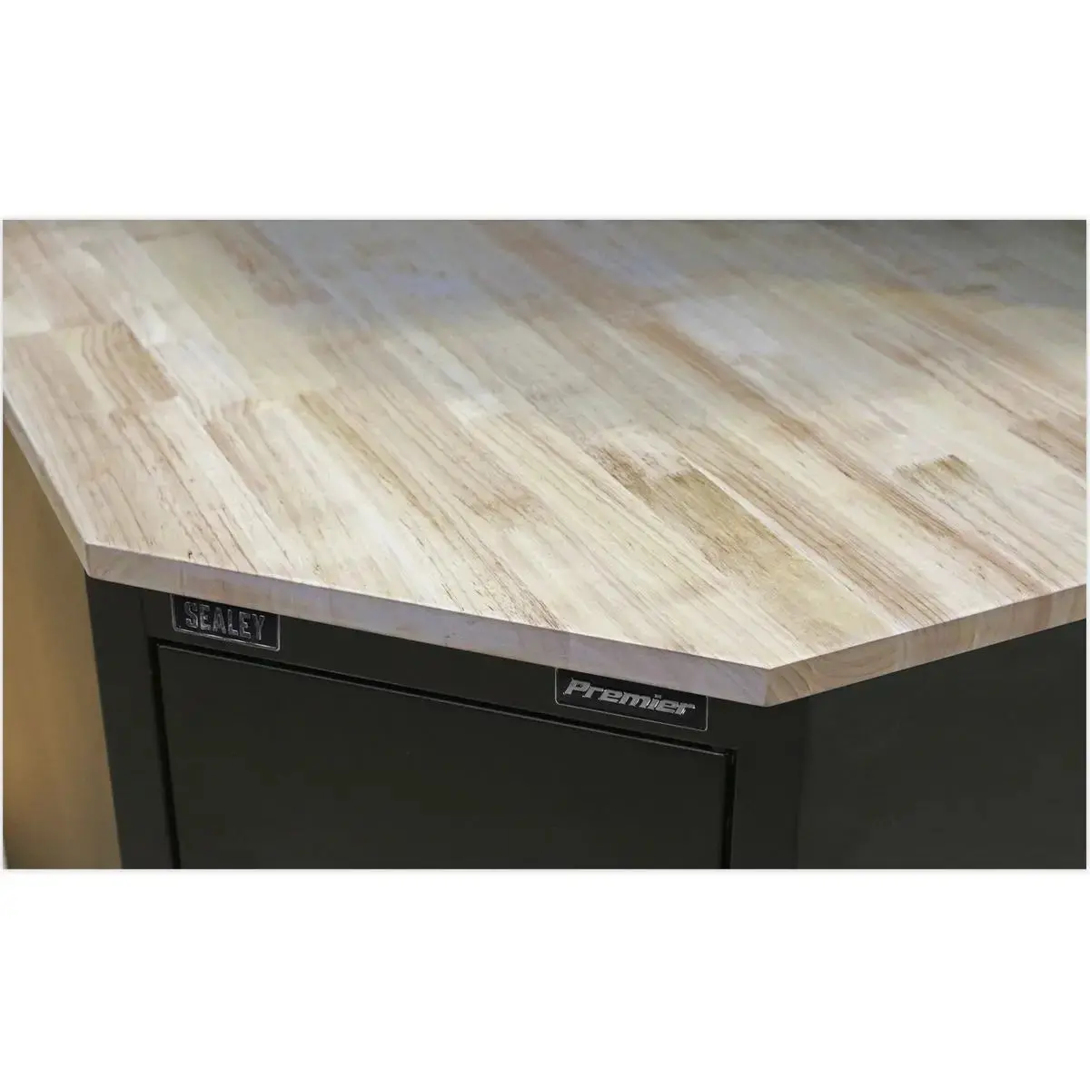 Sealey Premier Hardwood Corner Worktop 930Mm 1