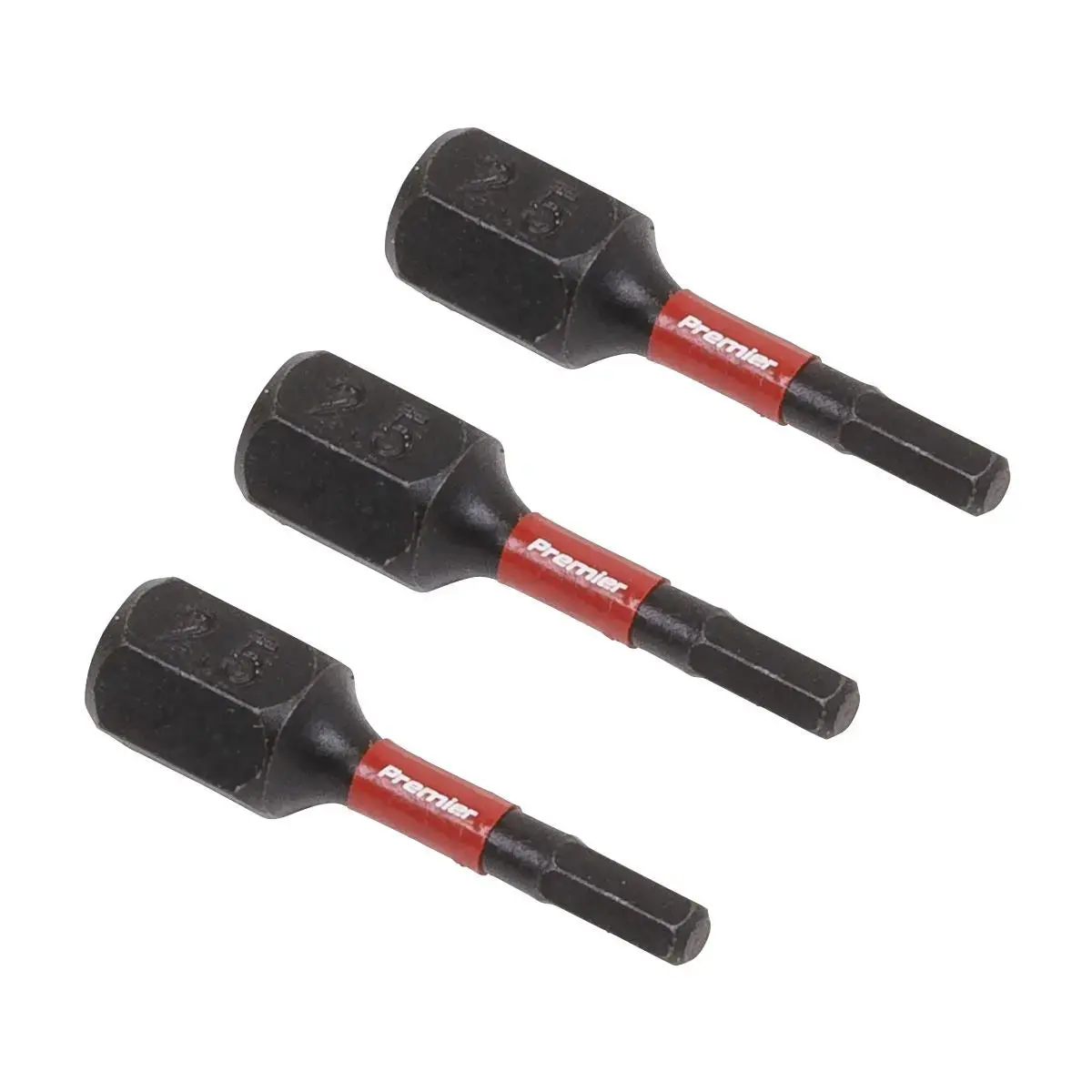 Sealey Premier Hex 2.5Mm Impact Power Tool Bits 25Mm - 3Pc 1