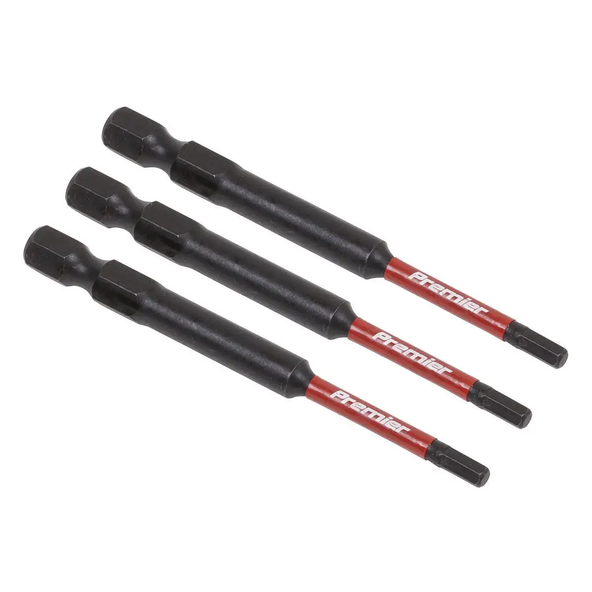 Sealey Premier Hex 3Mm Impact Power Tool Bits 75Mm - 3Pc 1