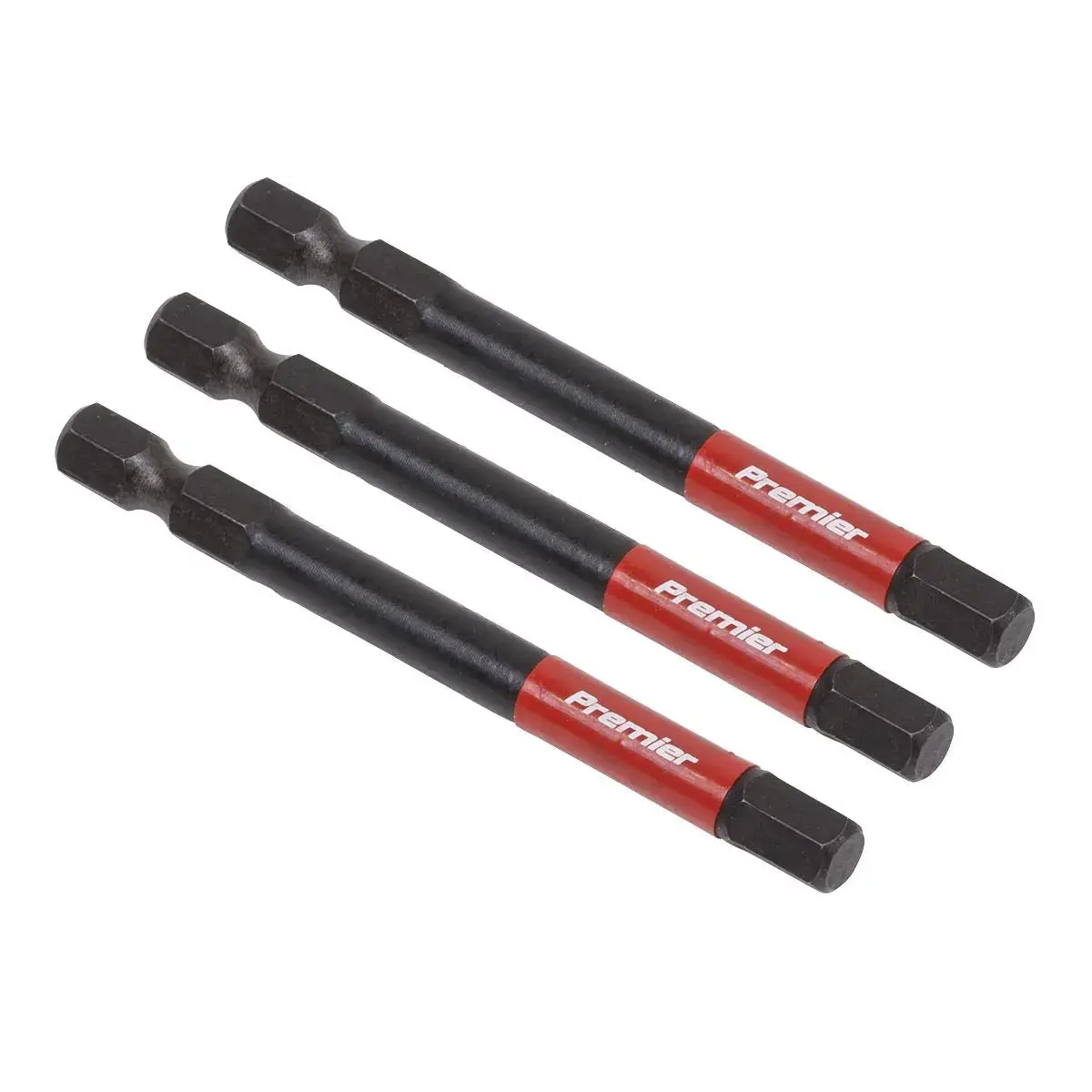 Sealey Premier Hex 6Mm Impact Power Tool Bits 75Mm - 3Pc 1