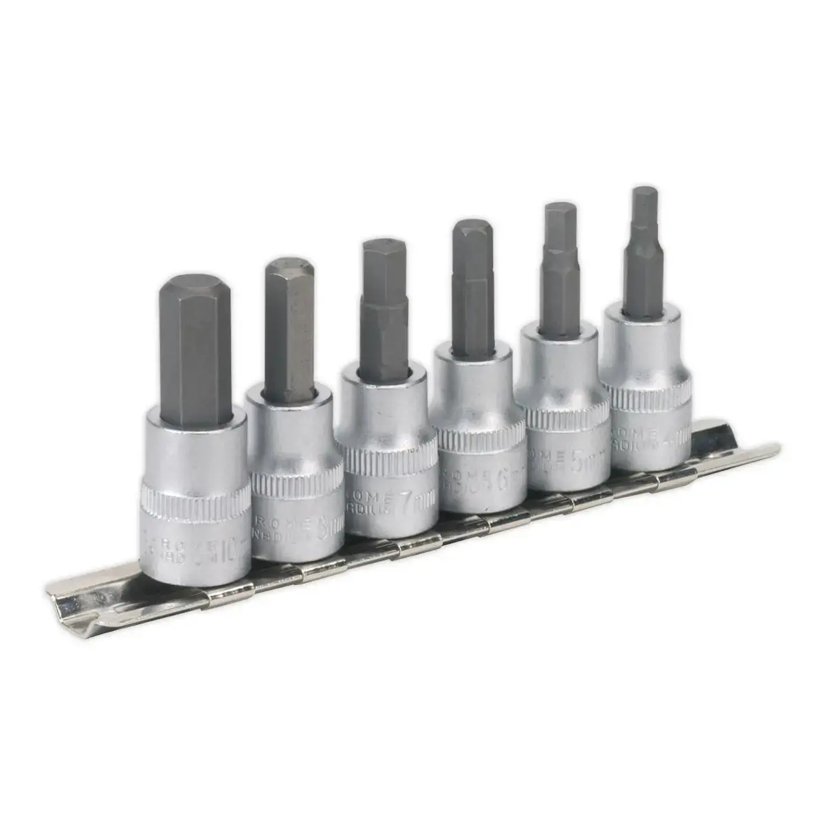 Sealey Premier Hex Key Socket Bit Set 6Pc 3/8"Sq Drive Metric 1