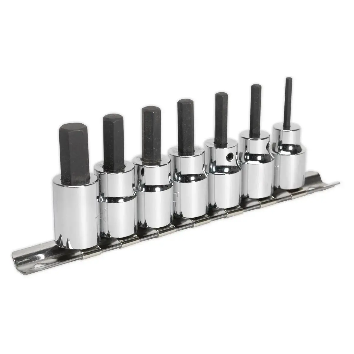 Sealey Premier Hex Socket Bit Set 7Pc 3/8"Sq Drive Metric 1