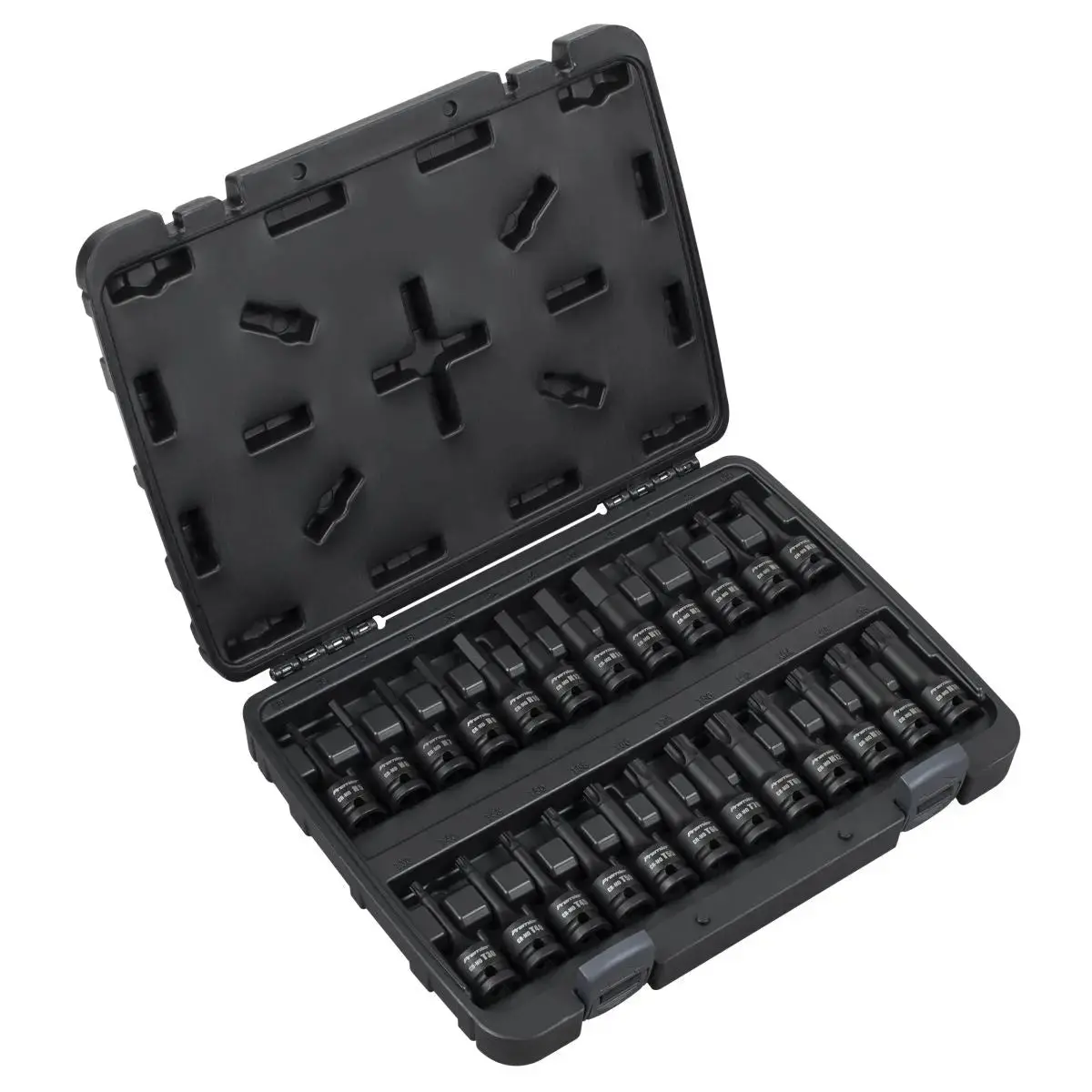 Sealey Premier Hex/Trx-Star*/Spline Impact Socket Bit Set 1/2"Sq Drive 24Pc 1