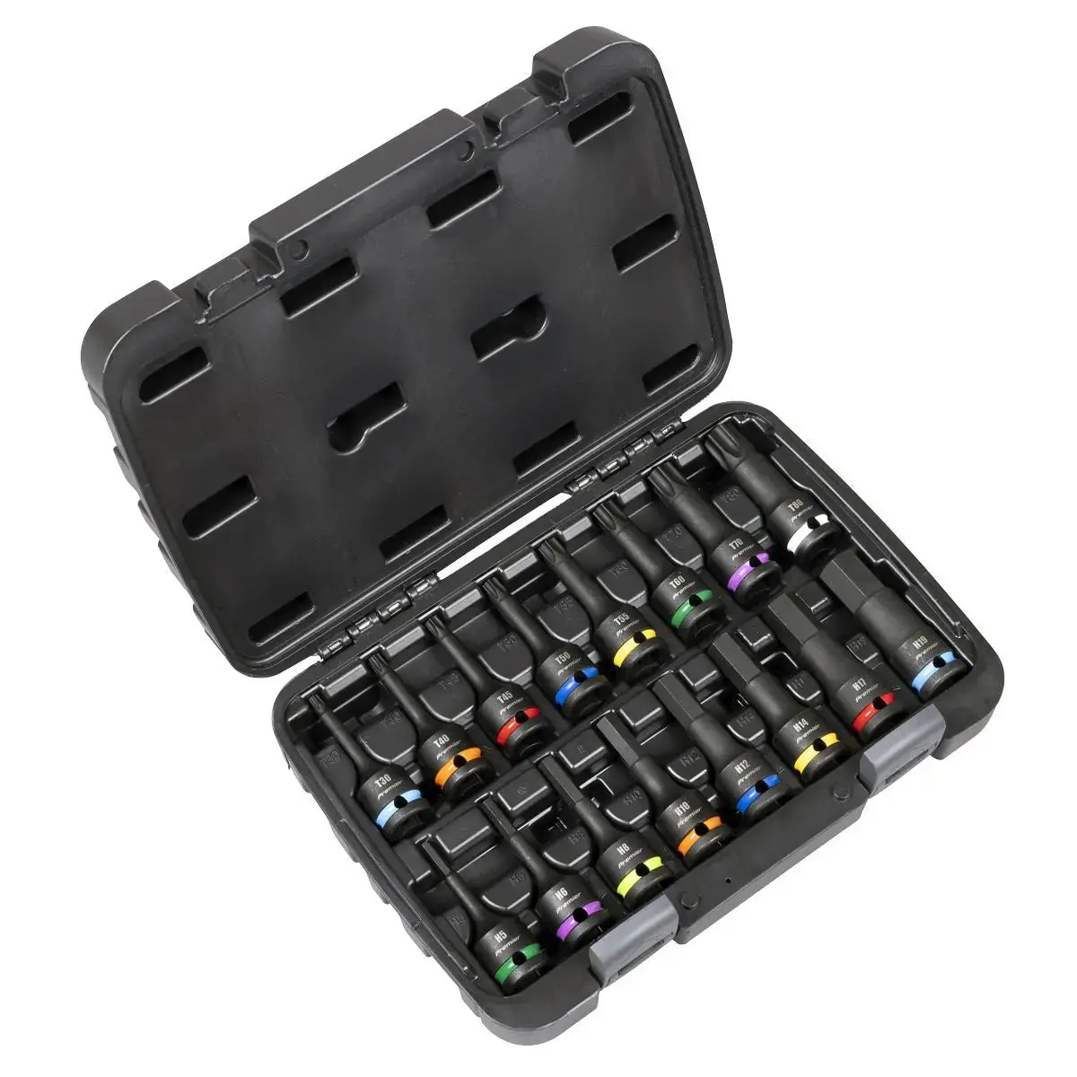 Sealey Premier Hex & Trx-Star* Impact Socket Bit Set 1/2"Sq Drive 16Pc 1