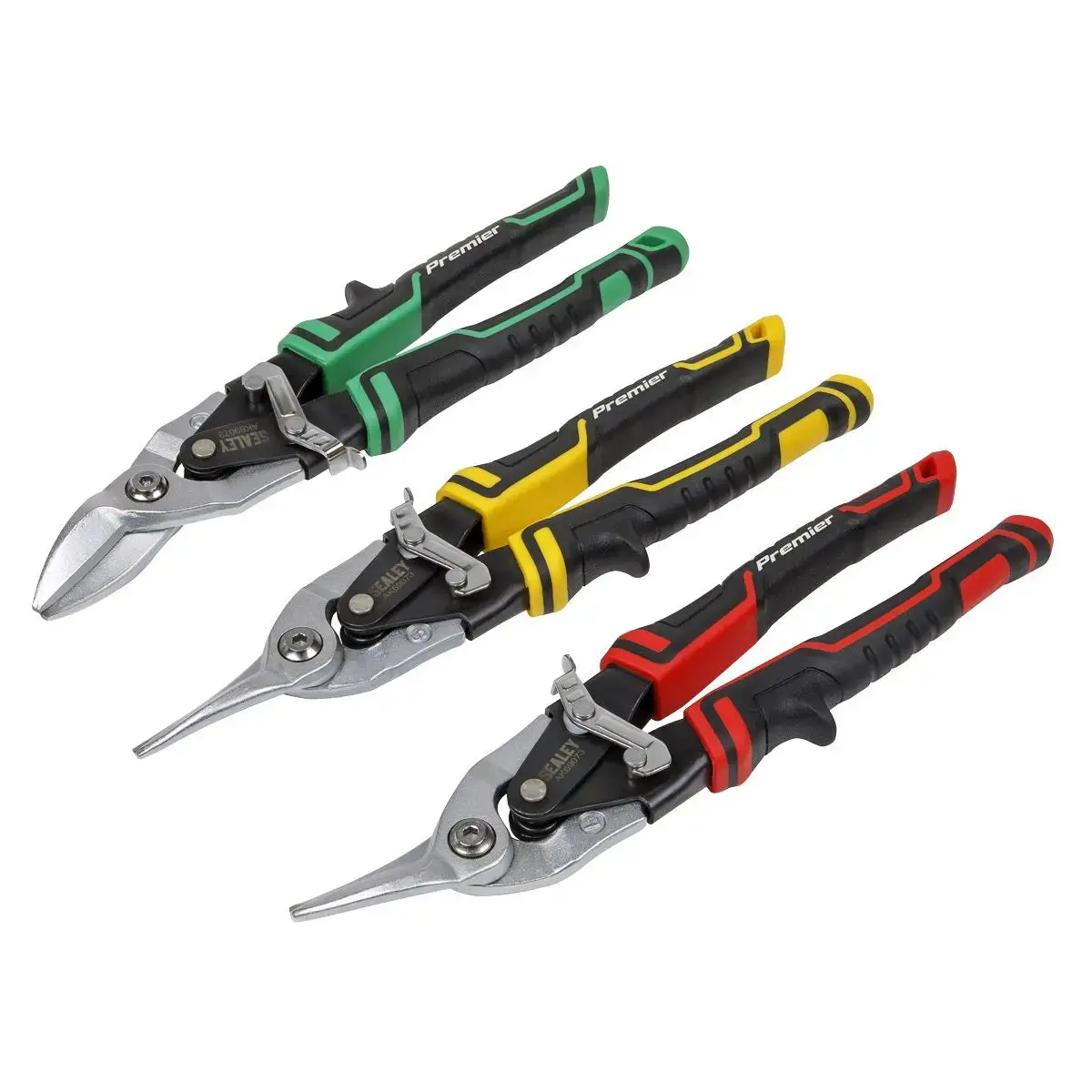 Sealey Premier High Leverage Aviation Tin Snip Set 3Pc 1
