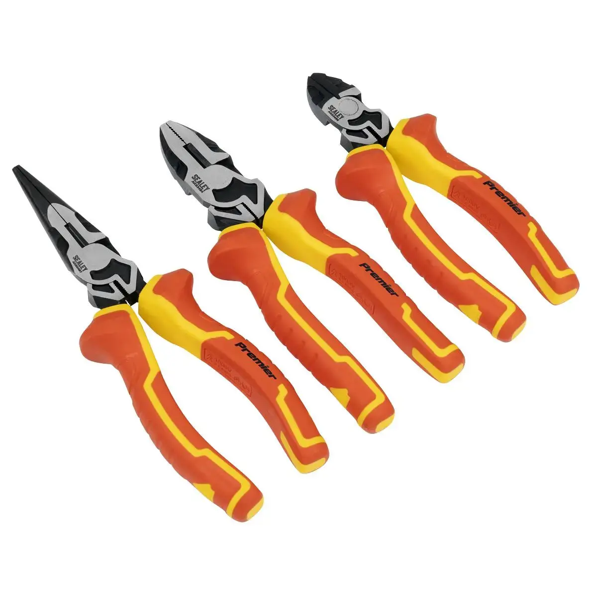 Sealey Premier High Leverage Pliers Set 3Pc - Vde Approved 1