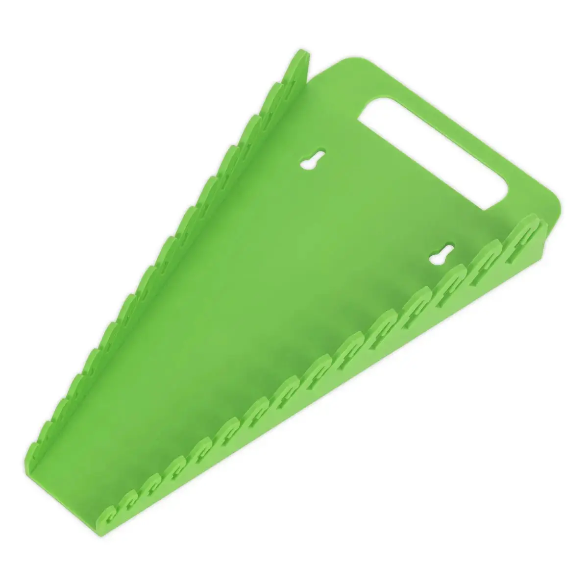 Sealey Premier High Visibility Green Spanner Rack 15 Capacity Hanging Toolbox 1