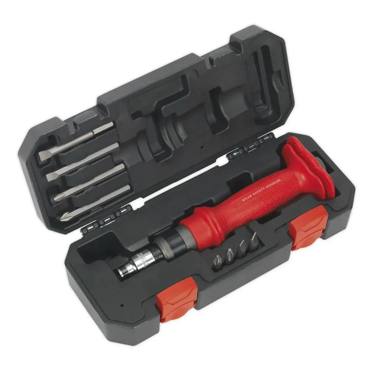 Sealey Premier Impact Driver Set 10Pc Heavy-Duty Protection Grip 1