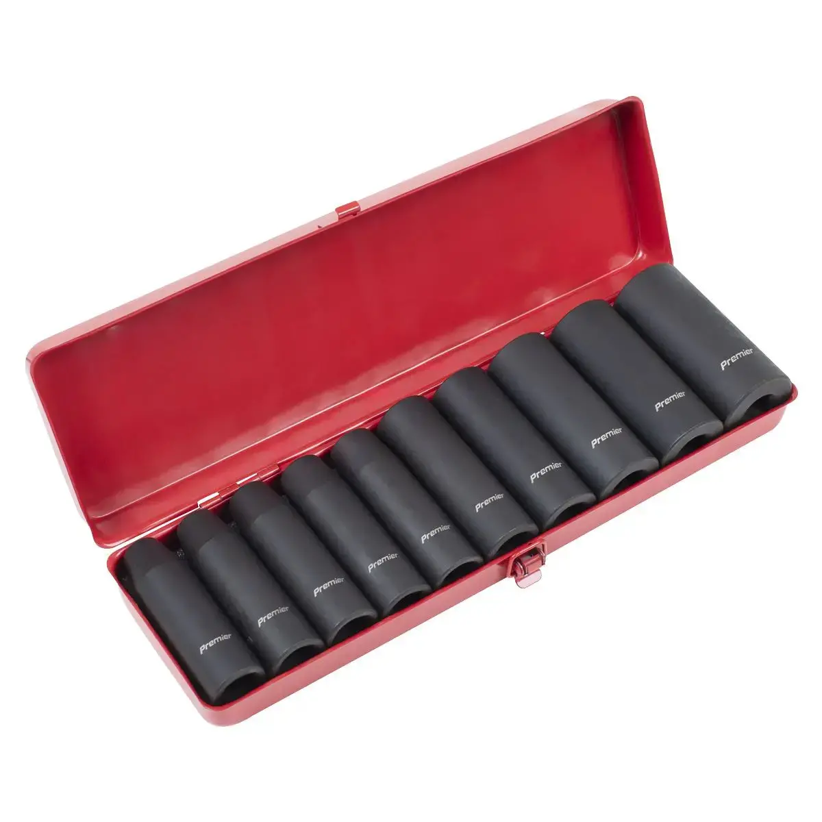 Sealey Premier Impact Socket Set 10Pc 1/2"Sq Drive Deep Metric 1