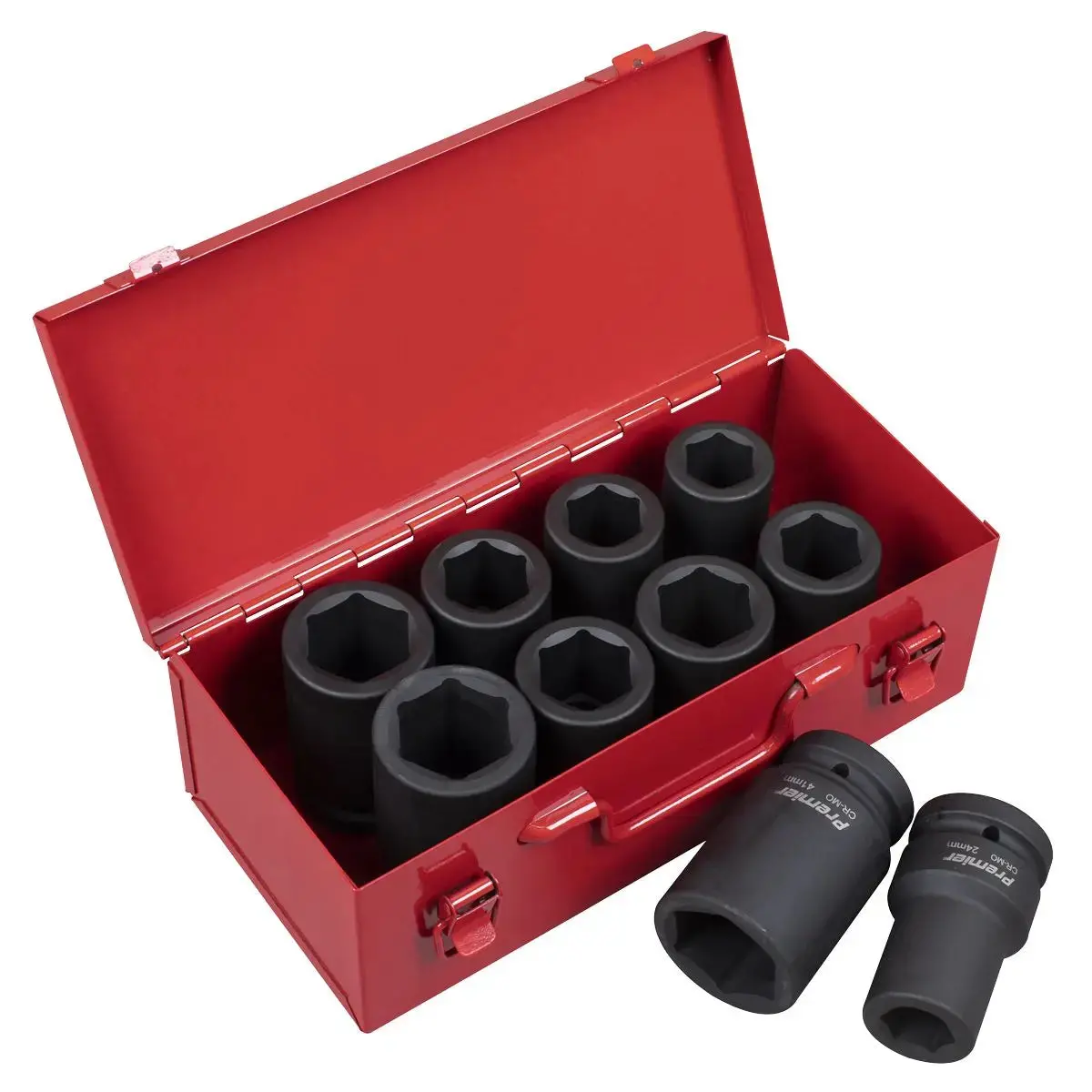 Sealey Premier Impact Socket Set 10Pc Deep 1"Sq Drive Metric/Imperial 1
