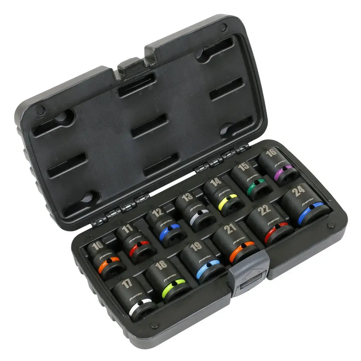 Sealey Premier Impact Socket Set 13Pc 1/2"Sq Drive Metric 1