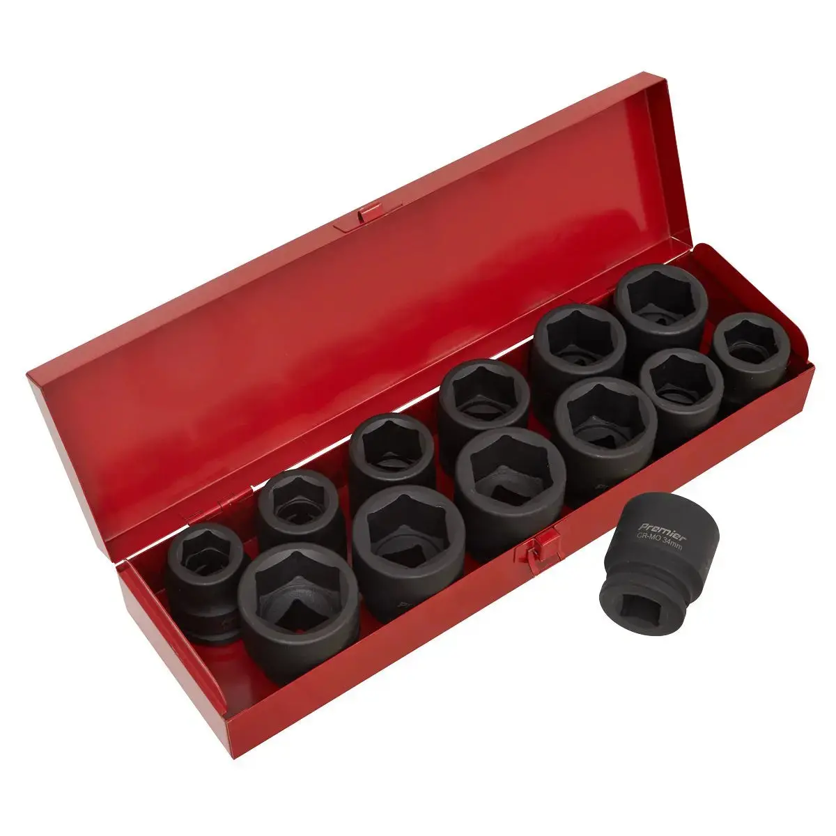 Sealey Premier Impact Socket Set 13Pc 3/4"Sq Drive Metric/Imperial 1