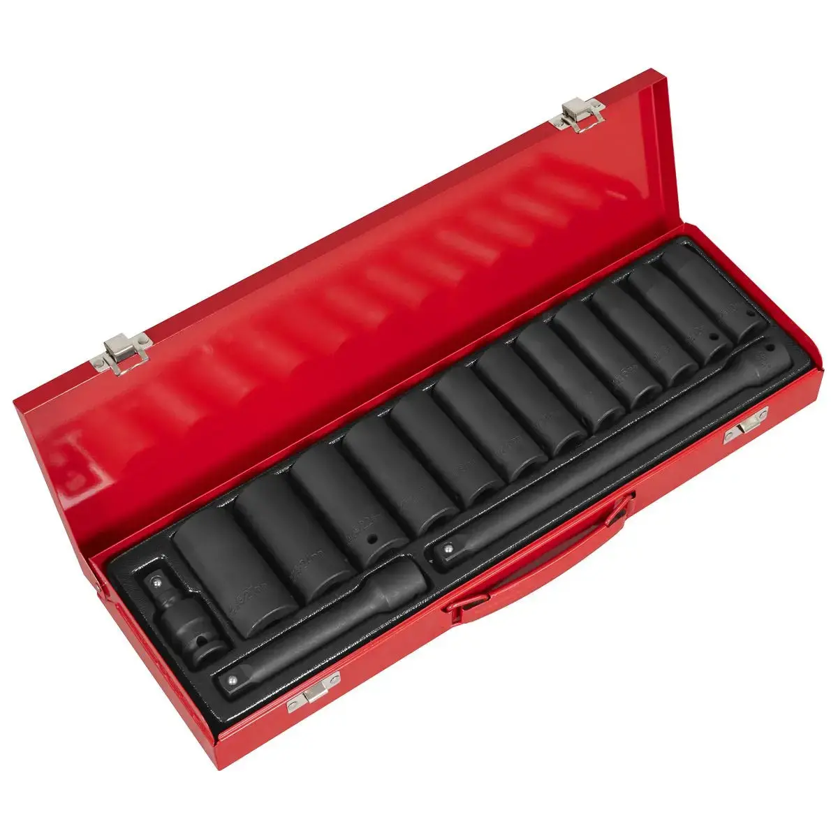 Sealey Premier Impact Socket Set 15Pc 1/2"Sq Drive Deep Metric 1