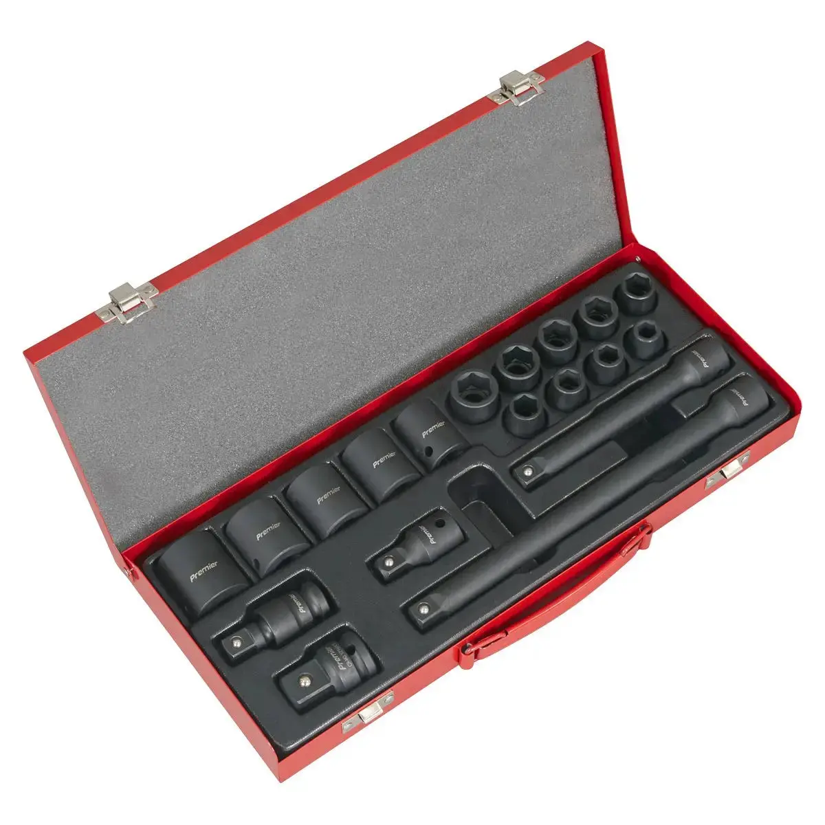 Sealey Premier Impact Socket Set 19Pc 1/2"Sq Drive Metric 1
