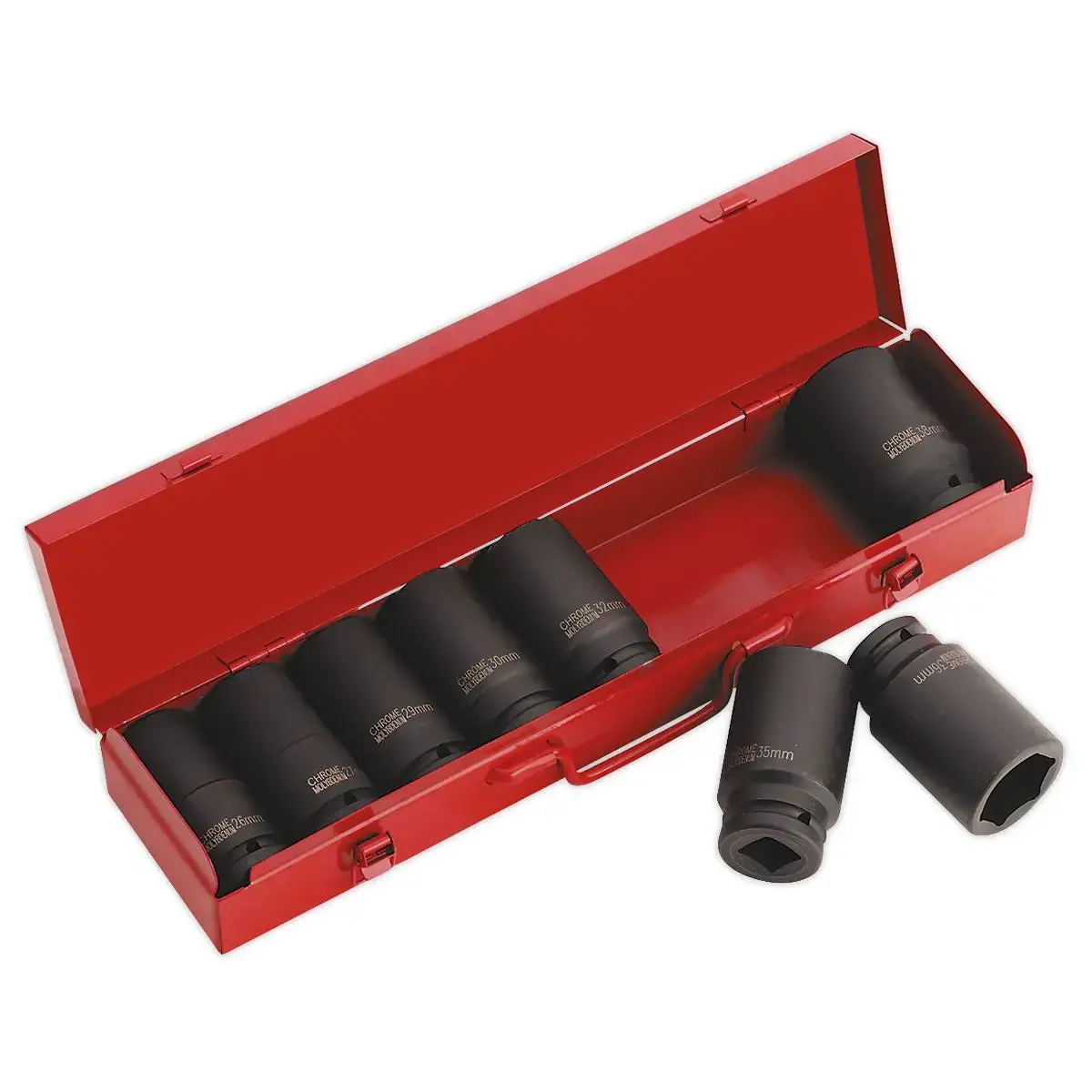 Sealey Premier Impact Socket Set 8Pc 3/4"Sq Drive Deep Metric 1