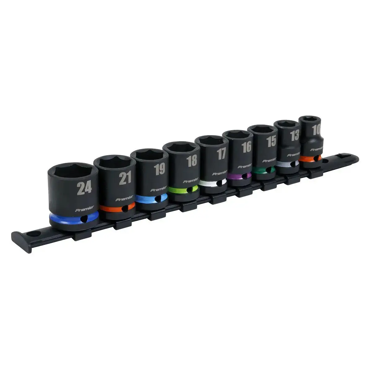 Sealey Premier Impact Socket Set 9Pc 1/2"Sq Drive Metric 1