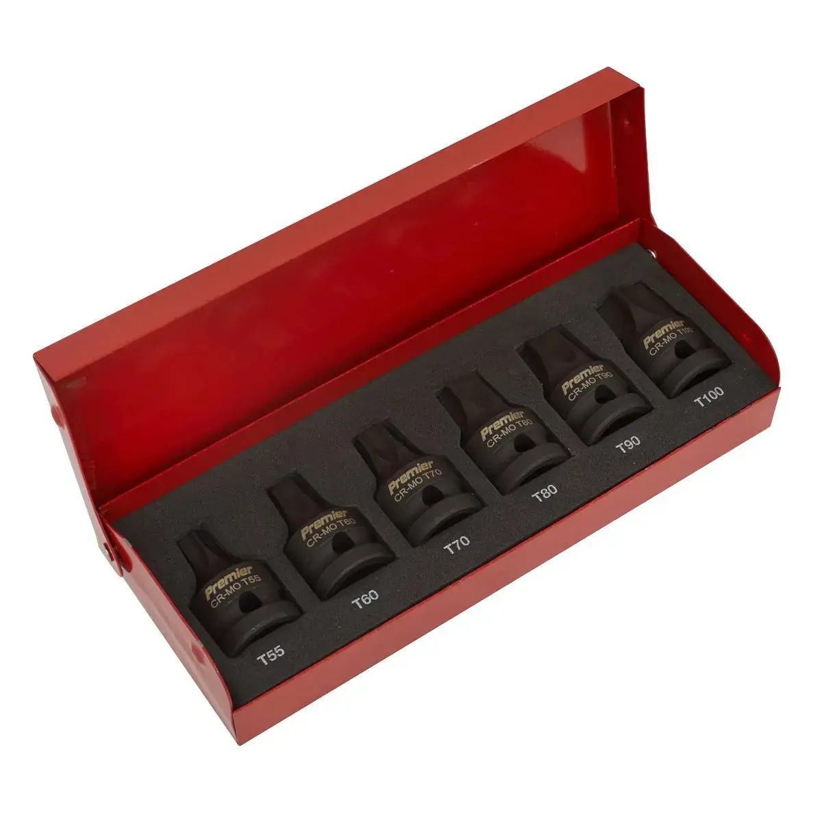 Sealey Premier Impact Trx-Star* Socket Bit Set 6Pc 1/2"Sq Drive 1