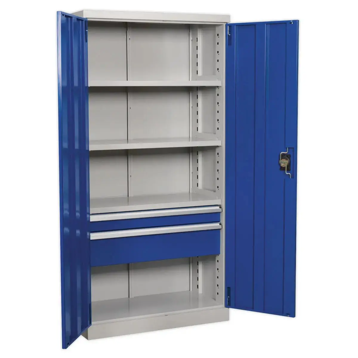 Sealey Premier Industrial Industrial Cabinet 2 Drawer 3 Shelf 1800Mm 1