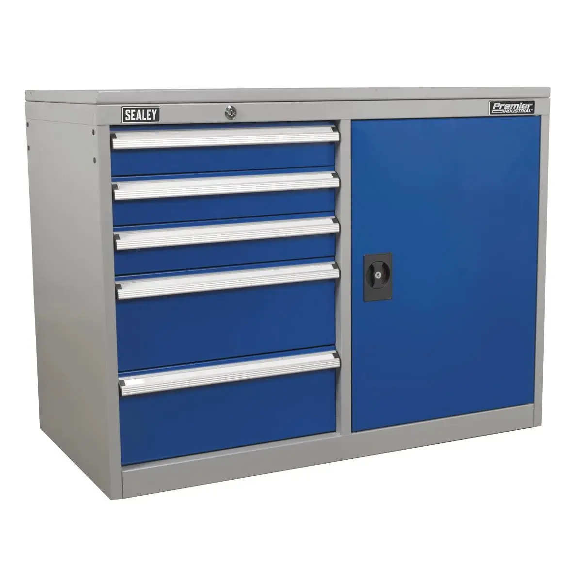 Sealey Premier Industrial Industrial Cabinet/Workstation 5 Drawer & 1 Shelf Locker 1