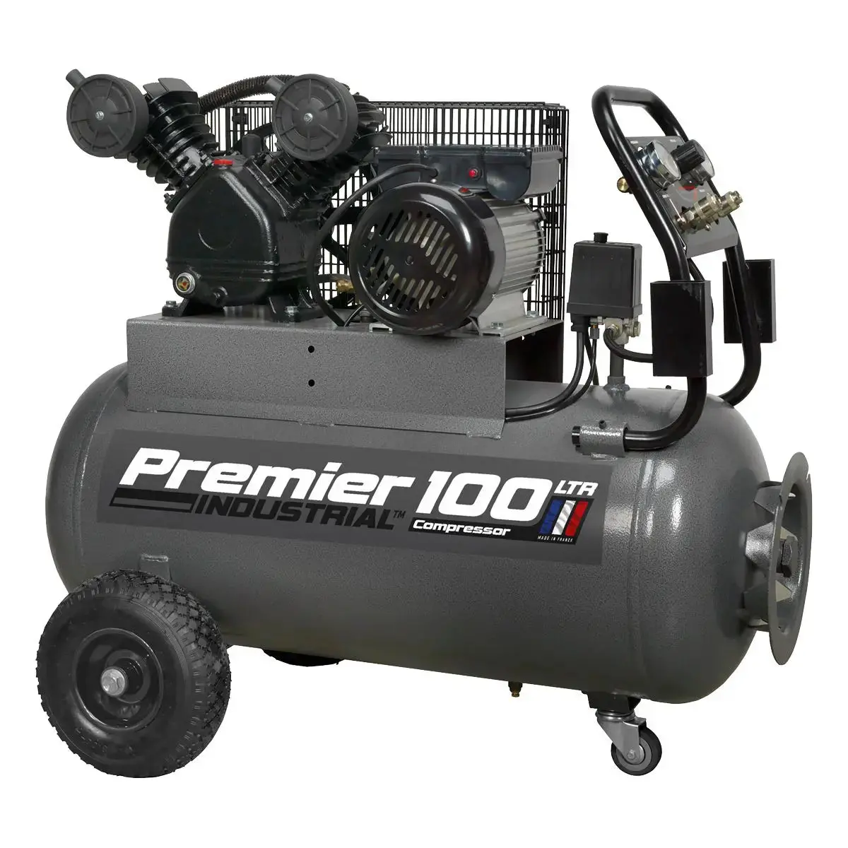 Sealey Premier Industrial Premier 100L Belt Drive Air Compressor With Front Control Panel 3Hp 1