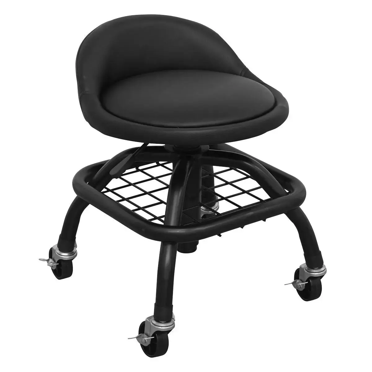 Sealey Premier Industrial Premier Industrial Pneumatic Creeper Stool With Adjustable Height Swivel Seat & Back Rest 1