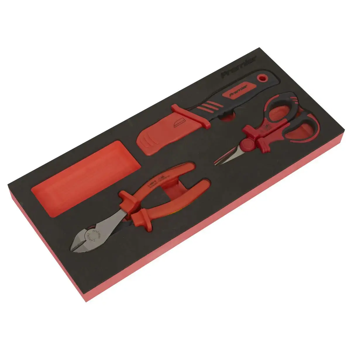 Sealey Premier Insulated Cutting Set 3Pc With Tool Tray - Vde Approved 1