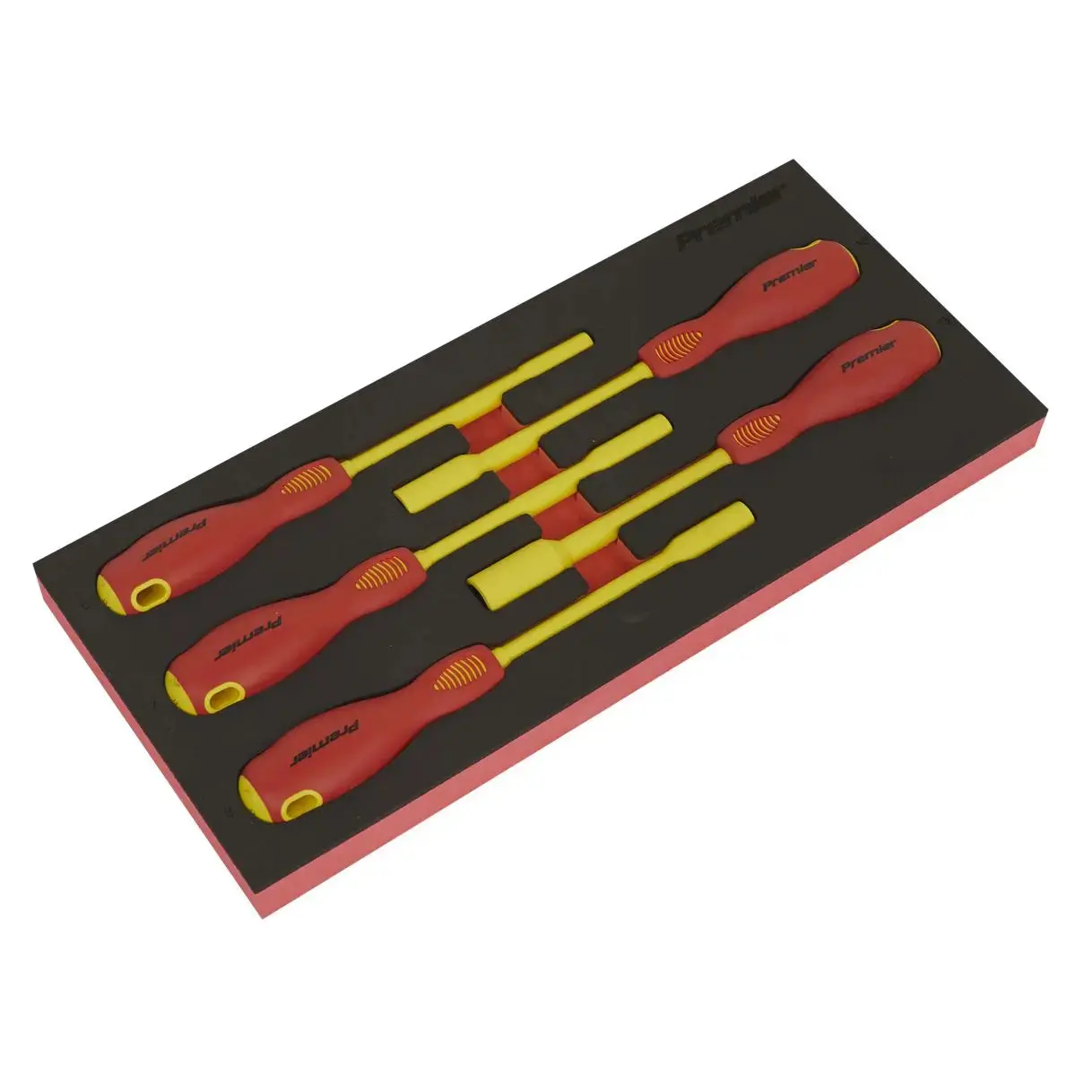Sealey Premier Insulated Nut Driver Set 5Pc With Tool Tray - Vde Approved 1