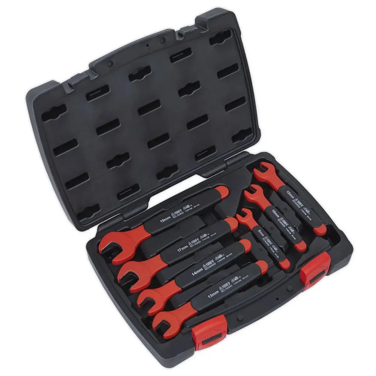 Sealey Premier Insulated Open-End Spanner Set 7Pc Vde Approved 1
