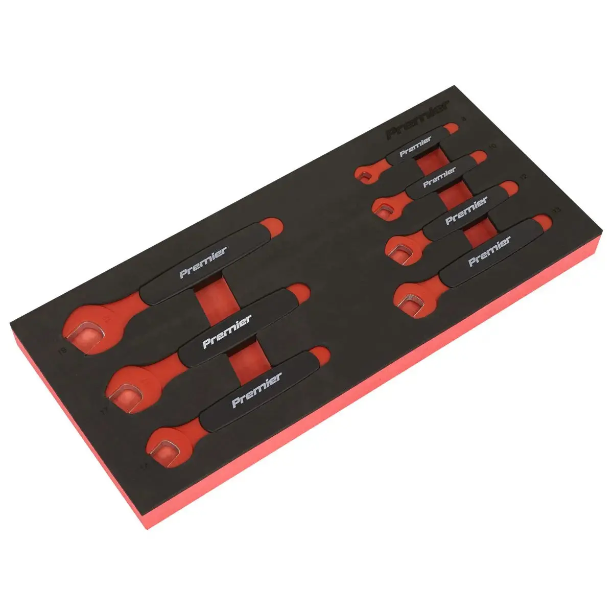 Sealey Premier Insulated Open-End Spanner Set With Tool Tray 7Pc Vde Approved 1