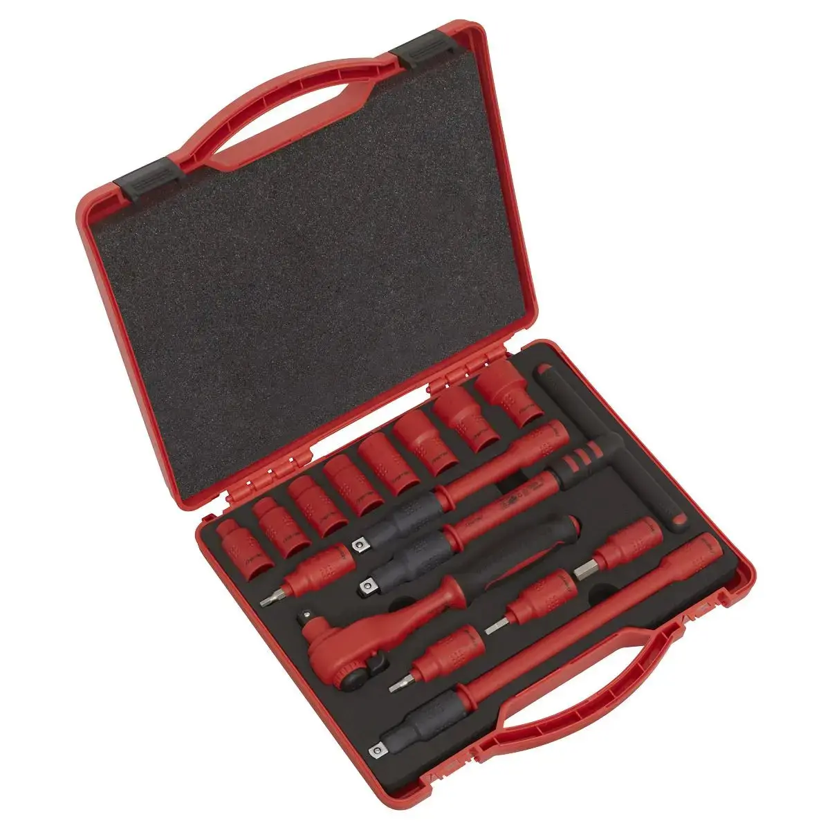 Sealey Premier Insulated Socket Set 16Pc 3/8"Sq Drive 6Pt Walldrive® Vde Approved 1