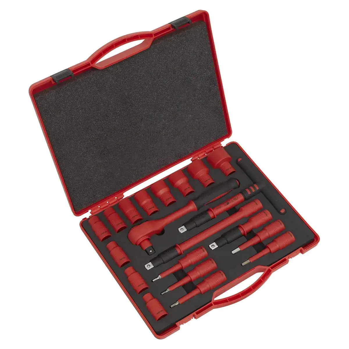Sealey Premier Insulated Socket Set 20Pc 1/2"Sq Drive Walldrive® Vde Approved 1
