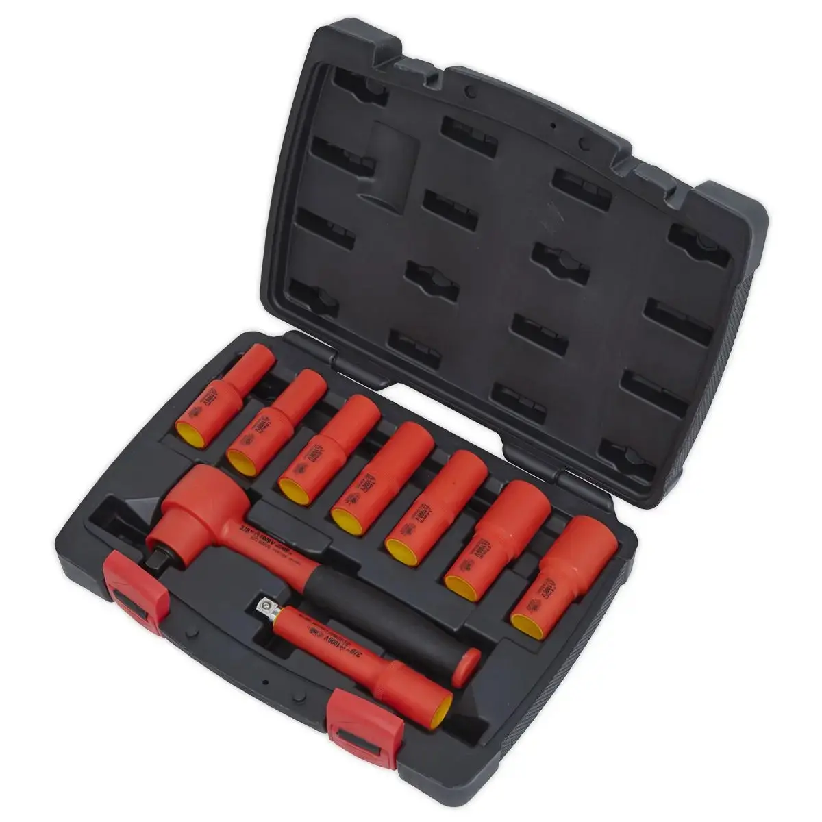 Sealey Premier Insulated Socket Set 9Pc 3/8"Sq Drive 6Pt Walldrive® Vde Approved 2