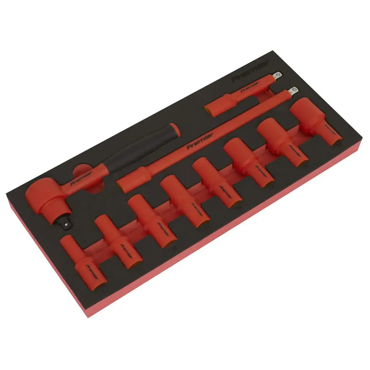 Sealey Premier Insulated Socket Set With Tool Tray 11Pc 3/8"Sq Drive - Vde Approved 1
