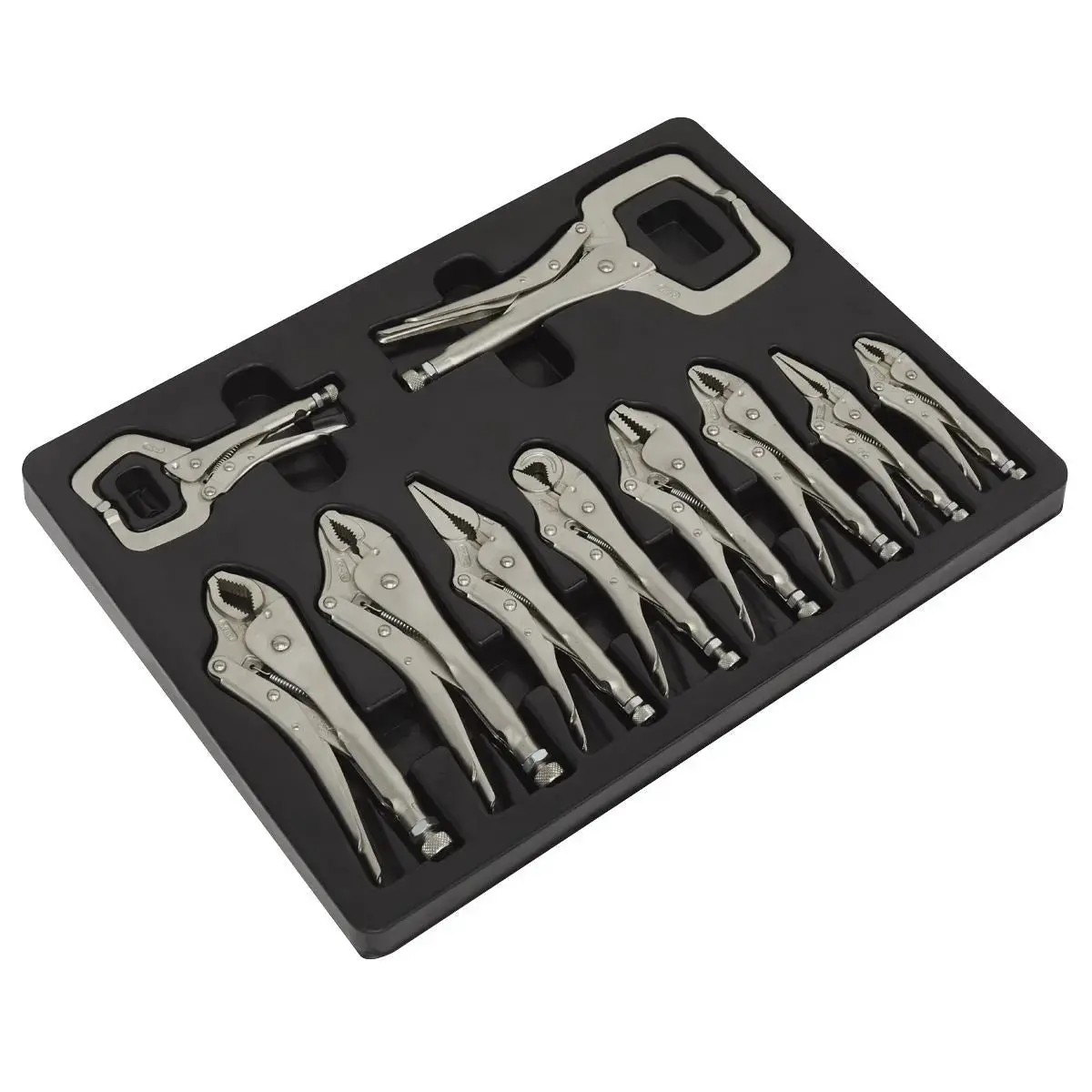 Sealey Premier Locking Pliers Set 10 Piece In Tray 1