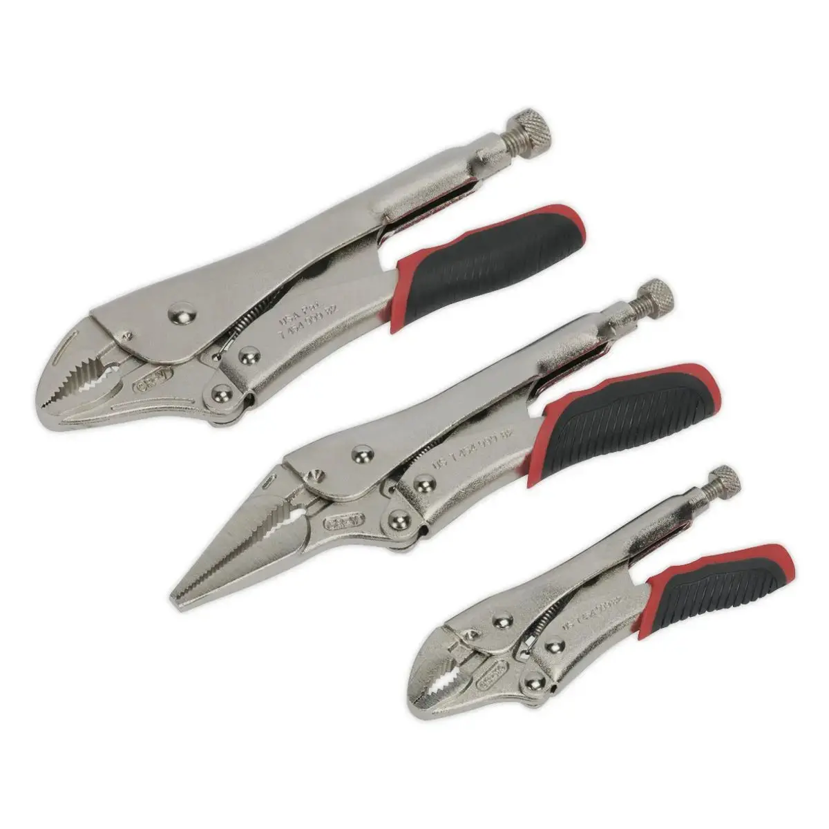 Sealey Premier Locking Pliers Set 3Pc Quick Release 1