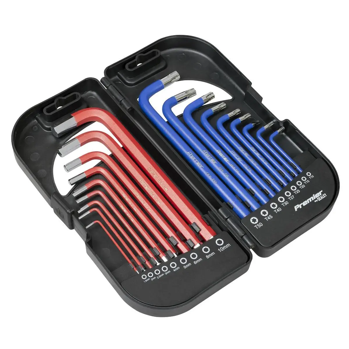 Sealey Premier Long Anti-Slip Trx-Star* & Ball-End Hex Key Set 18Pc 1