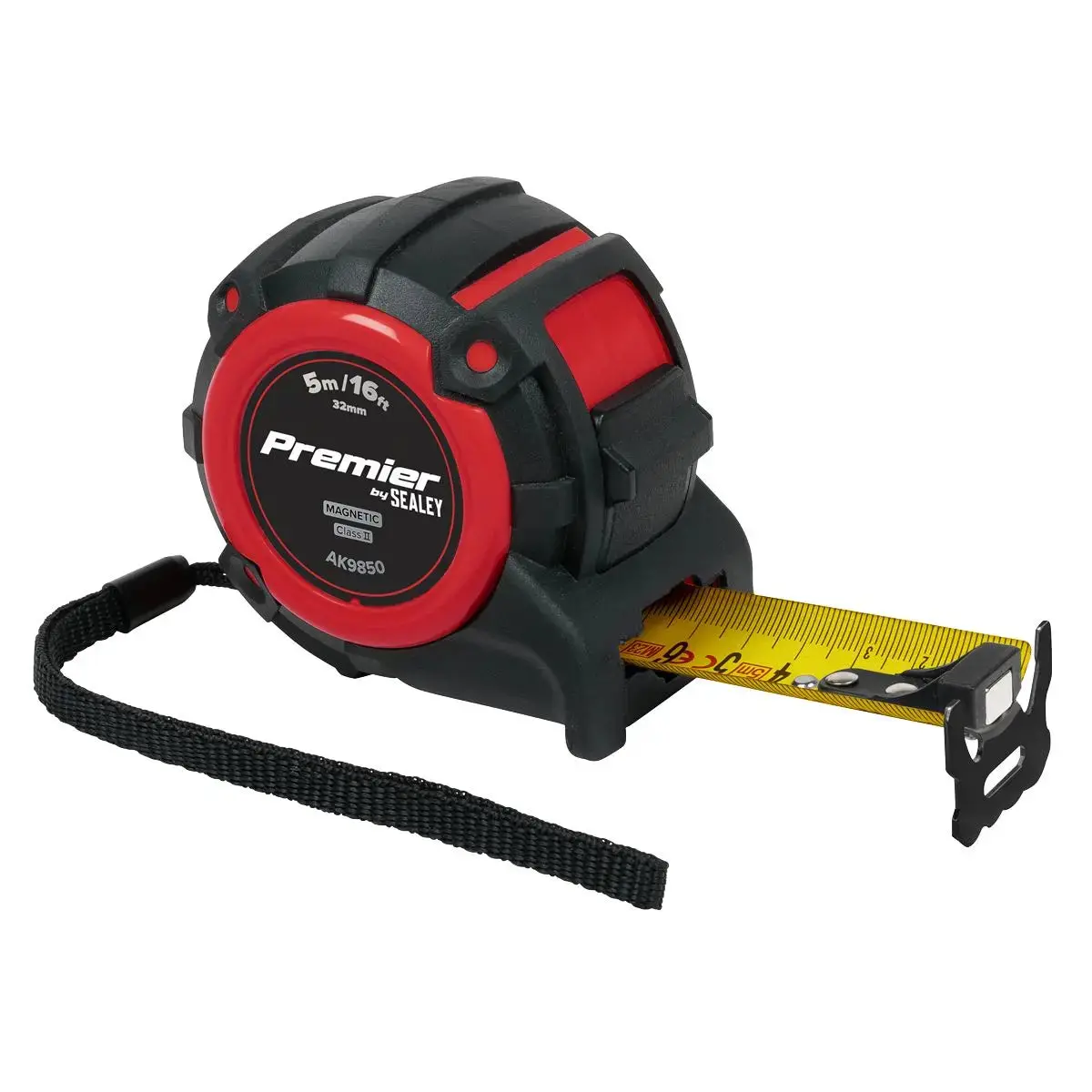 Sealey Premier Metric/Imperial Tape Measure Extra-Wide Blade 5M(16Ft) X 32Mm 1