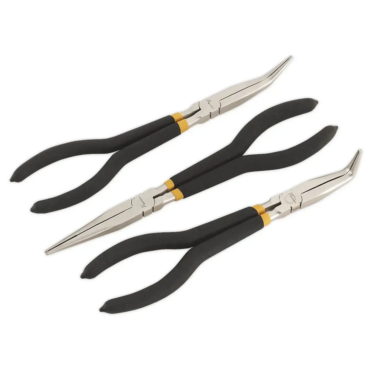 Sealey Premier Needle Nose Pliers Set 3Pc 280Mm Ni-Fe Finish 1