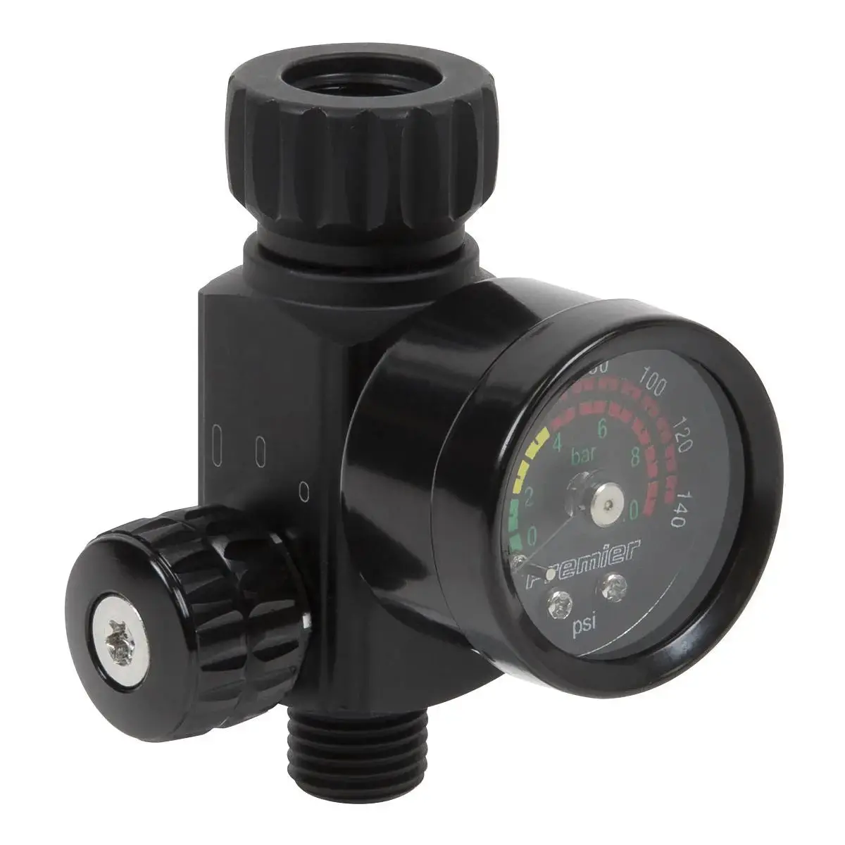Sealey Premier On-Gun Air Pressure Regulator/Gauge With Glass Lens 1