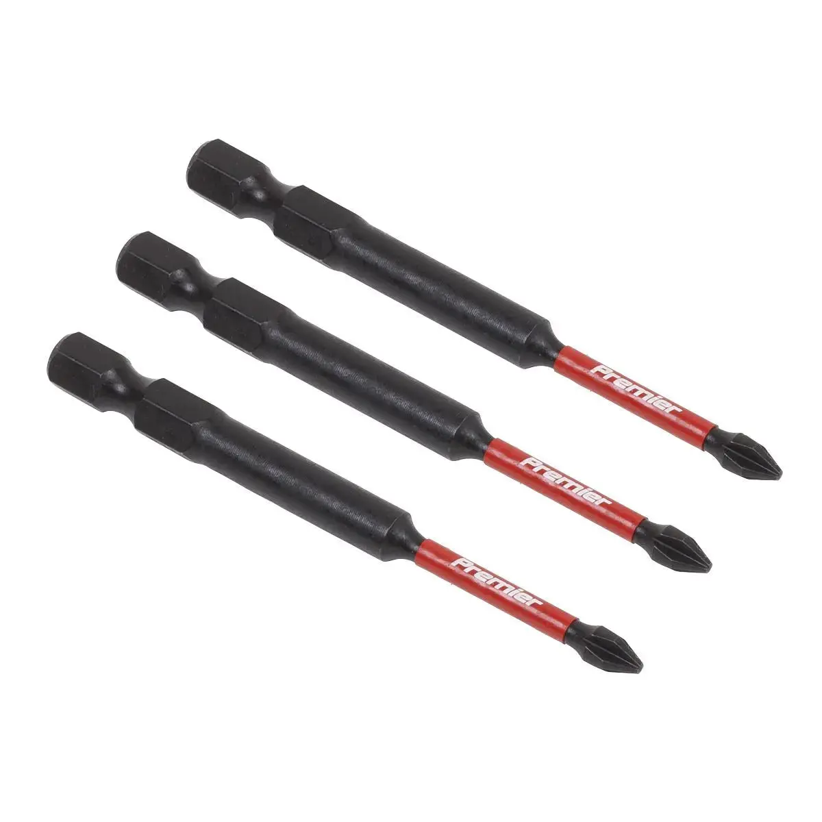 Sealey Premier Phillips #1 Impact Power Tool Bits 75Mm - 3Pc 1