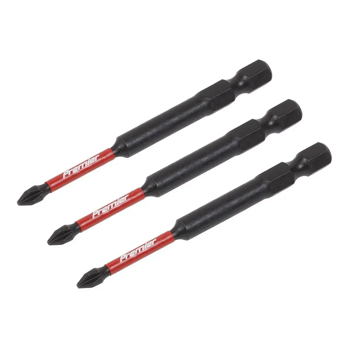 Sealey Premier Phillips #1 Impact Power Tool Bits 75Mm - 3Pc 2