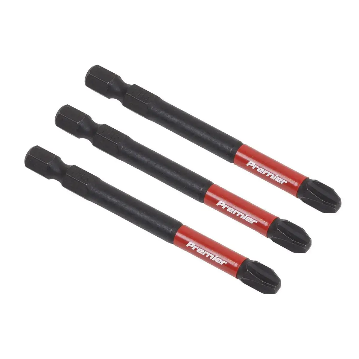 Sealey Premier Phillips #3 Impact Power Tool Bits 75Mm - 3Pc 1